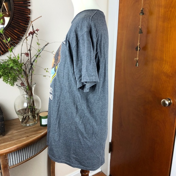 BOB ROSS Funny Graphic Tee Gray Size Large - Picture 6 of 7